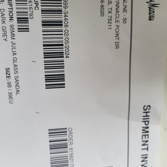 Amina Muaddi Julia Glass Crystal-Spike Clear Sandals Size 9B Dark Grey - Picture 12 of 13